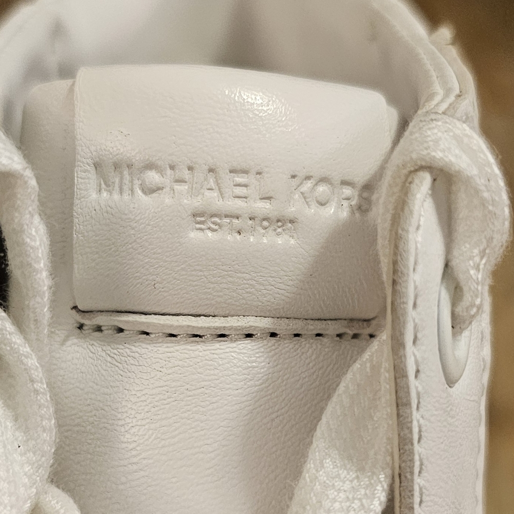 MICHAEL KORS Mens / Boys Keating Leather High-Top Sneakers. - Picture 7 of 8